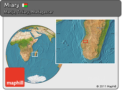 Satellite Location Map of Miary