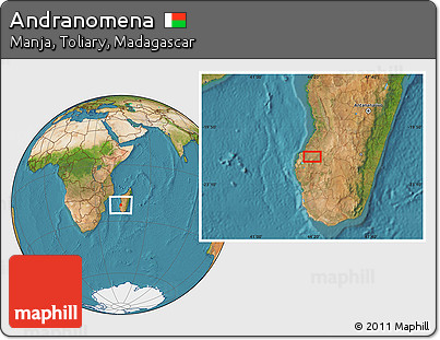 Satellite Location Map of Andranomena