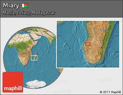 Satellite Location Map of Miary