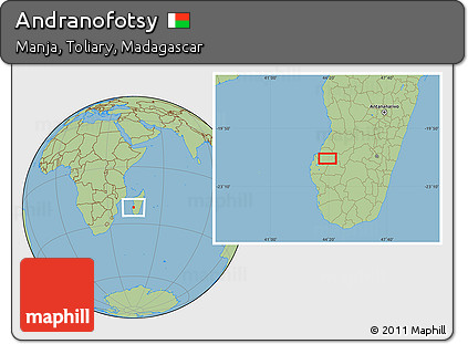 Savanna Style Location Map of Andranofotsy