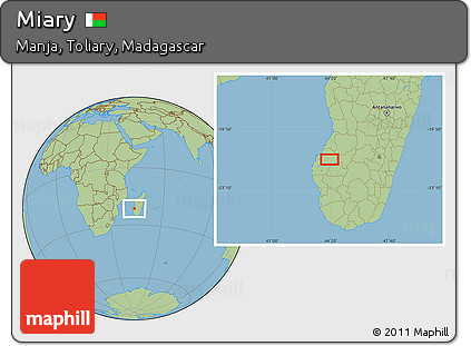 Savanna Style Location Map of Miary
