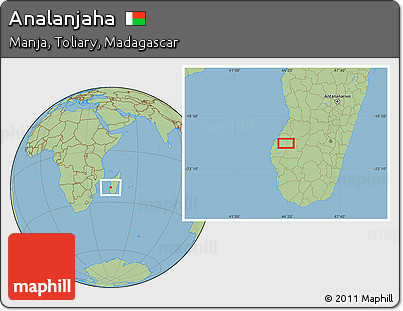 Savanna Style Location Map of Analanjaha