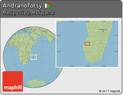 Savanna Style Location Map of Andranofotsy