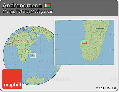 Savanna Style Location Map of Andranomena