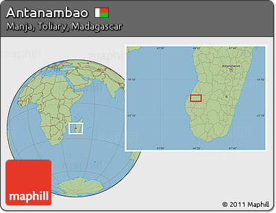 Savanna Style Location Map of Antanambao