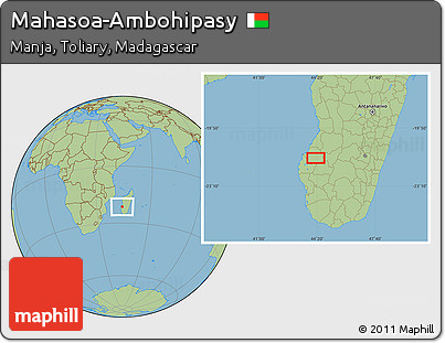 Savanna Style Location Map of Mahasoa-Ambohipasy