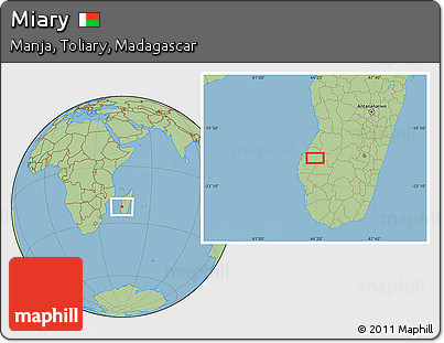 Savanna Style Location Map of Miary