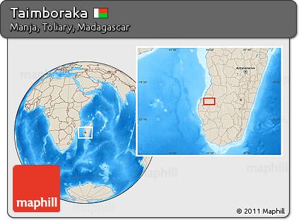 Shaded Relief Location Map of Taimboraka