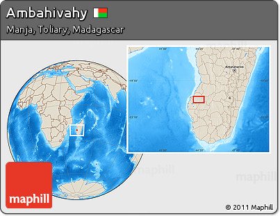 Shaded Relief Location Map of Ambahivahy