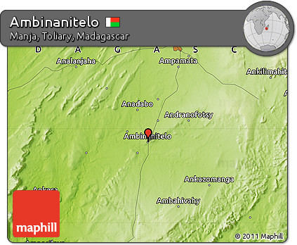 Physical Map of Ambinanitelo