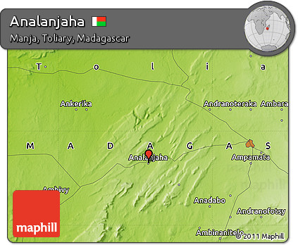 Physical Map of Analanjaha