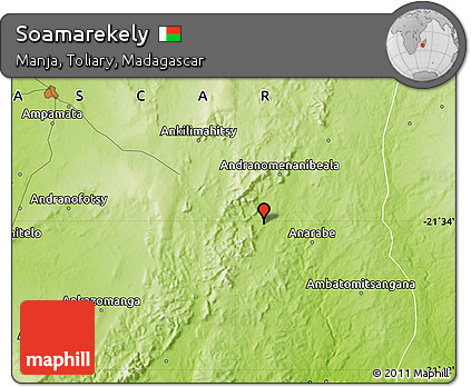 Physical Map of Soamarekely