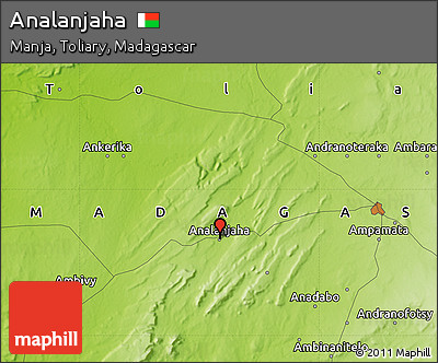 Physical Map of Analanjaha