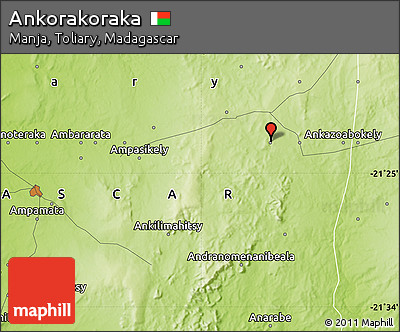 Physical Map of Ankorakoraka