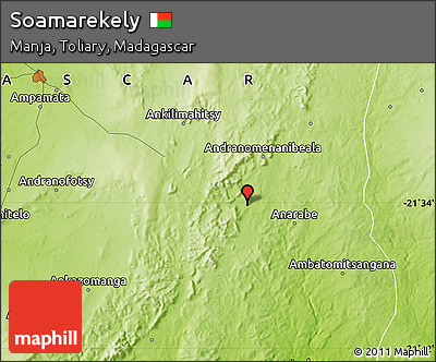 Physical Map of Soamarekely