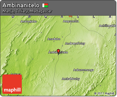 Physical Map of Ambinanitelo