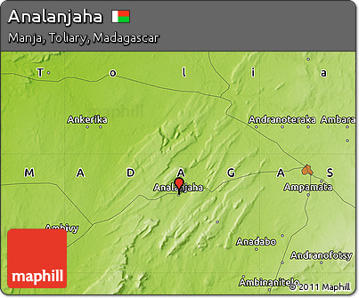 Physical Map of Analanjaha