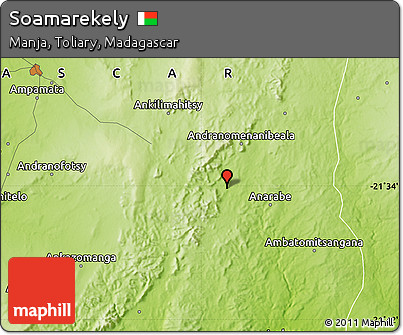 Physical Map of Soamarekely