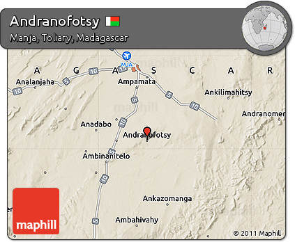 Shaded Relief Map of Andranofotsy