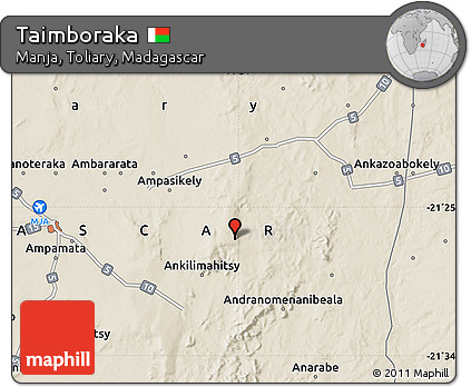 Shaded Relief Map of Taimboraka