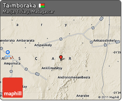 Shaded Relief Map of Taimboraka