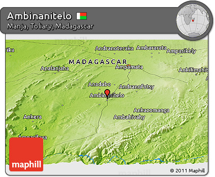 Physical Panoramic Map of Ambinanitelo