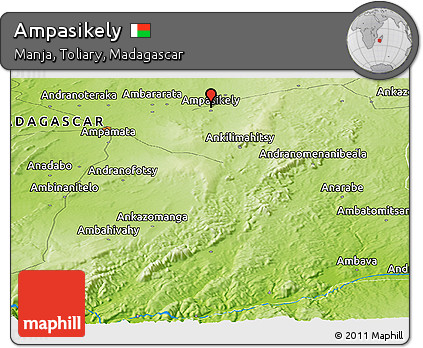 Physical Panoramic Map of Ampasikely