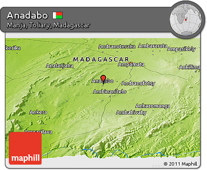 Physical Panoramic Map of Anadabo