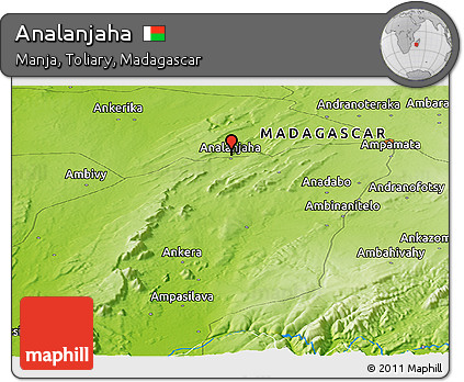 Physical Panoramic Map of Analanjaha