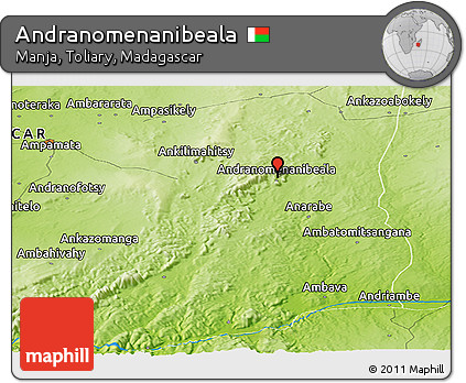 Physical Panoramic Map of Andranomenanibeala