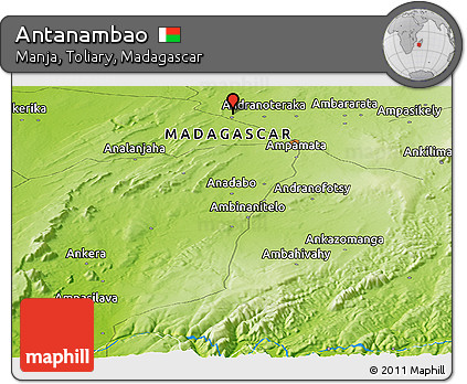 Physical Panoramic Map of Antanambao
