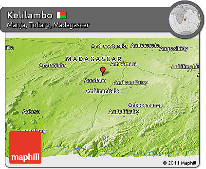 Physical Panoramic Map of Kelilambo