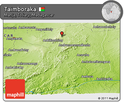 Physical Panoramic Map of Taimboraka