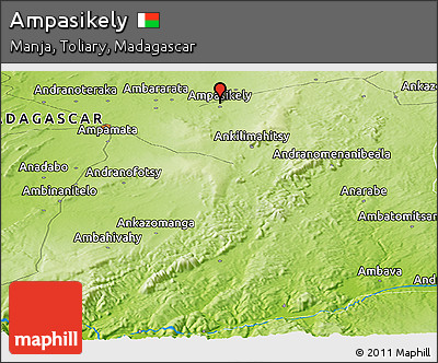 Physical Panoramic Map of Ampasikely