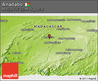Physical Panoramic Map of Anadabo