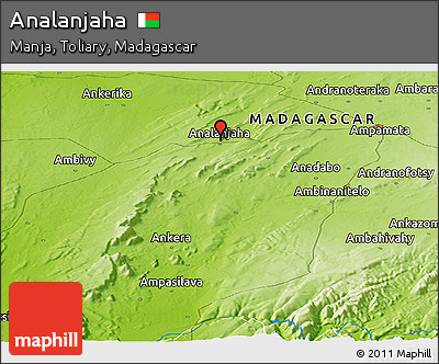 Physical Panoramic Map of Analanjaha