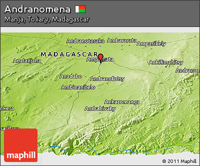 Physical Panoramic Map of Andranomena