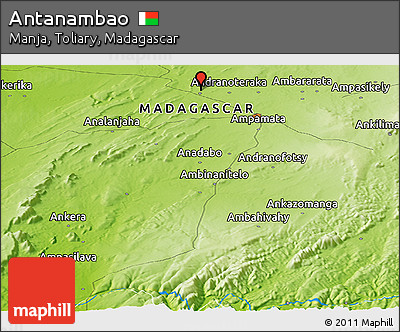 Physical Panoramic Map of Antanambao