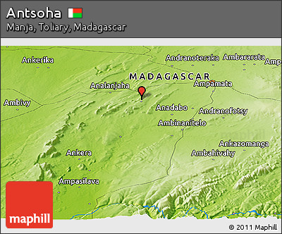 Physical Panoramic Map of Antsoha