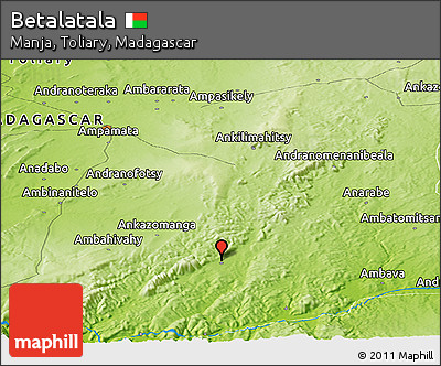 Physical Panoramic Map of Betalatala