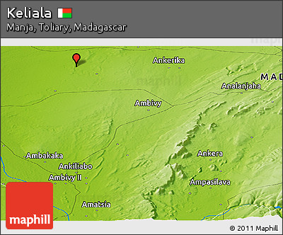 Physical Panoramic Map of Keliala
