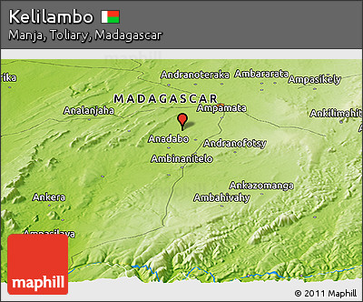 Physical Panoramic Map of Kelilambo