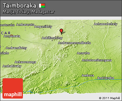 Physical Panoramic Map of Taimboraka
