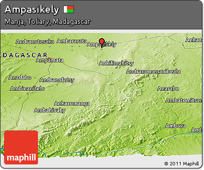 Physical Panoramic Map of Ampasikely