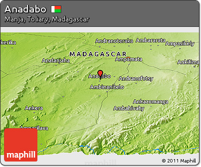 Physical Panoramic Map of Anadabo