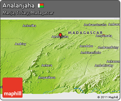 Physical Panoramic Map of Analanjaha
