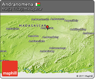 Physical Panoramic Map of Andranomena