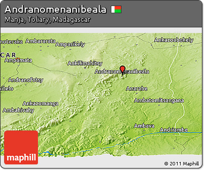 Physical Panoramic Map of Andranomenanibeala
