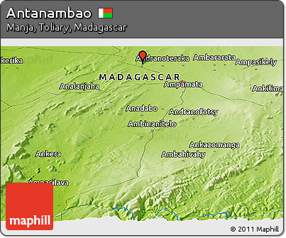 Physical Panoramic Map of Antanambao
