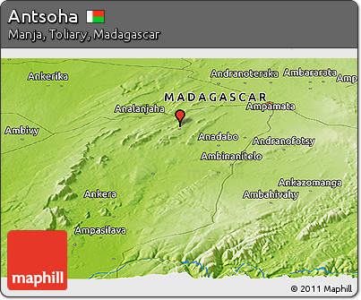 Physical Panoramic Map of Antsoha